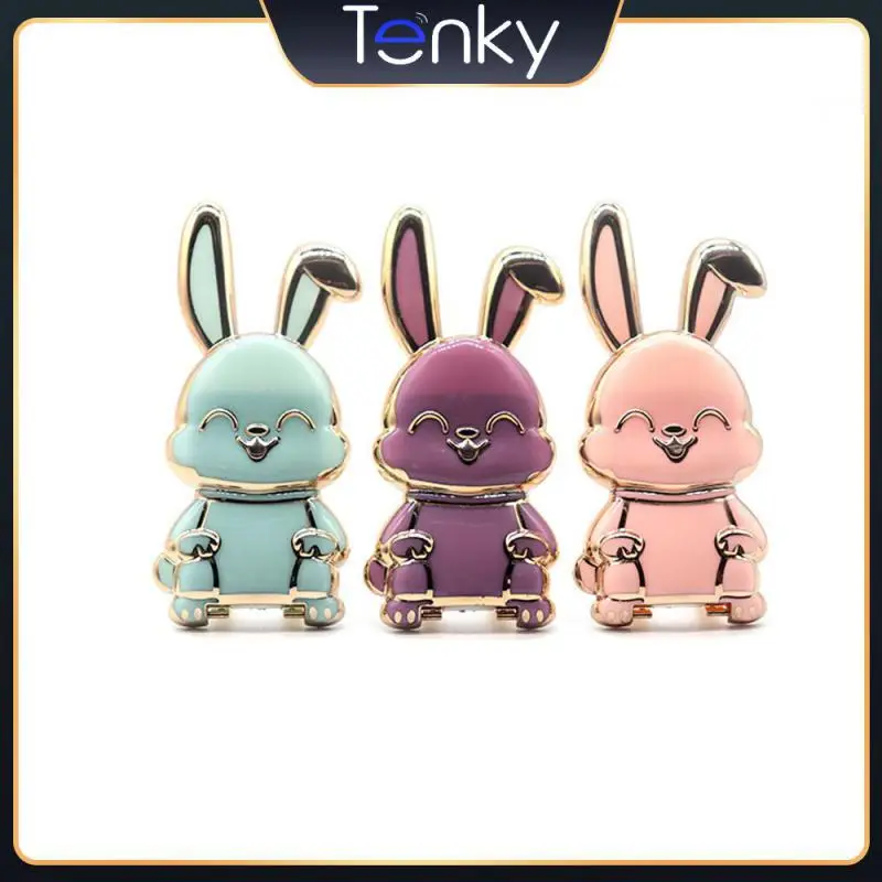 

Foldable Cartoon Rabbit Ring Bracket Cell Phone Holder 3d Folding Lazy Ring Bracket Phone Support Mount Accessory Universal