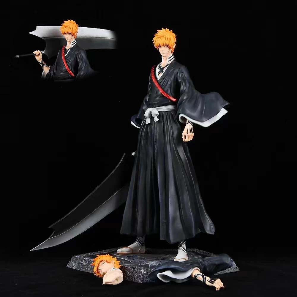 

33CM Anime Bleach Kurosaki Ichigo GK Statue Pvc Action Figures Collection Model Doll Toys Gifts