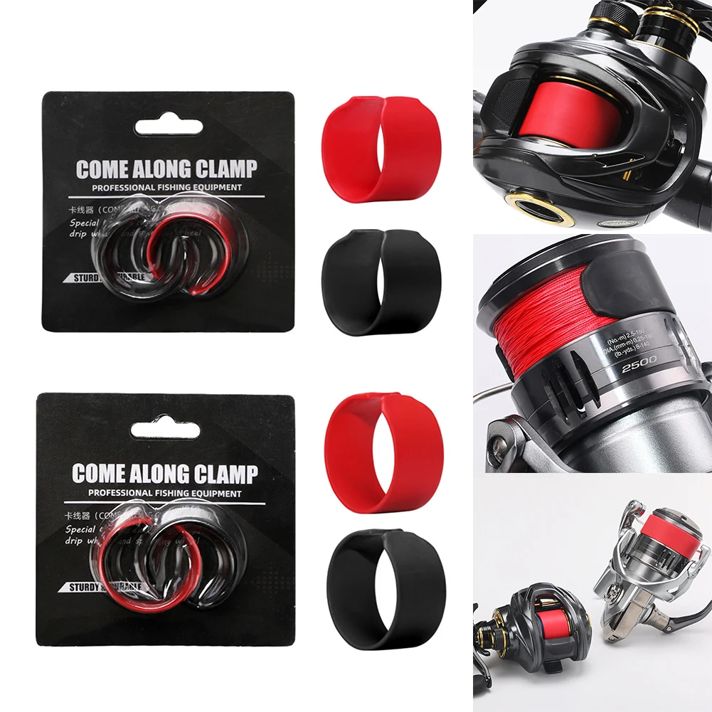 

2pcs Fishing Rod Wheel Clamp Easy Clamping Cable Winder Clean Fishing Wheel Line PET Fishing Line For Water Drop Spinning Wheel