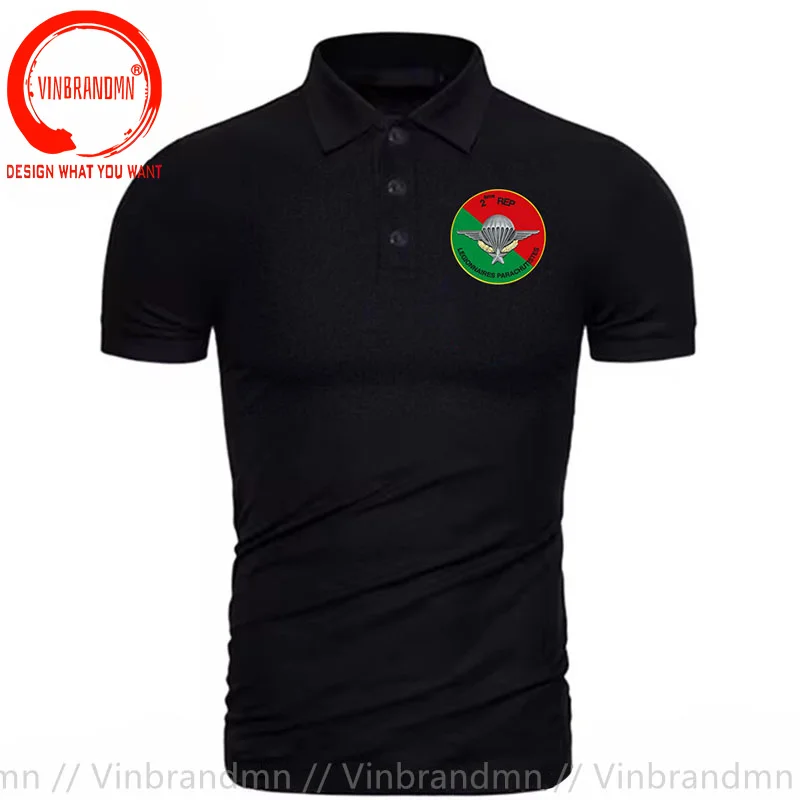 France Legion Etrangere Parachutiste 2e REP Рубашка поло Деловые летние французские PARACAIDISTAS 2DO LEGIONARIO