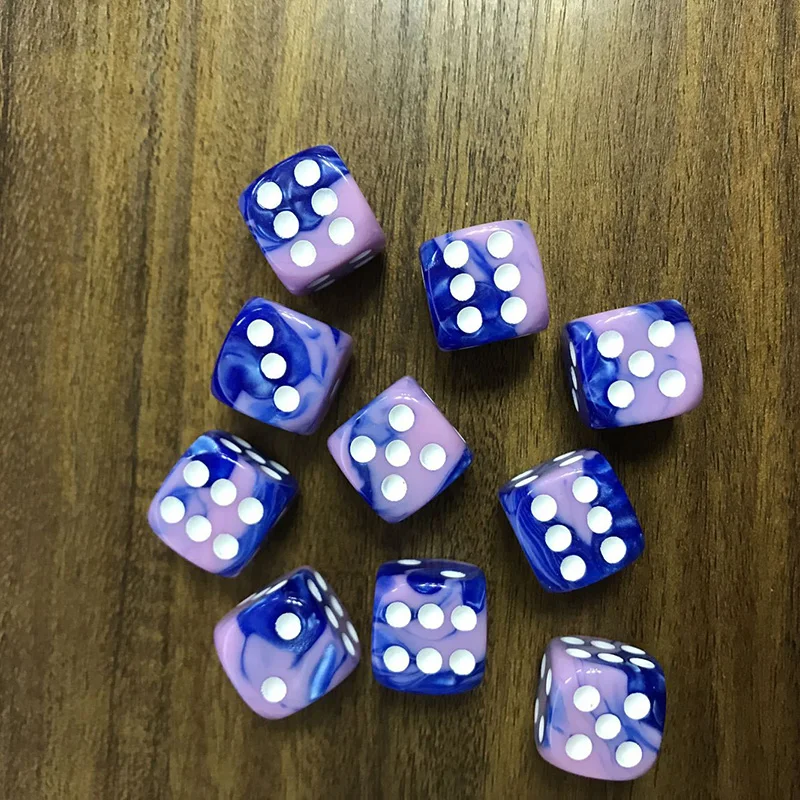 5pcs/set Two-color Dice Puzzle Game 15 Kinds Colorful Point Send Children Funny 16mm |