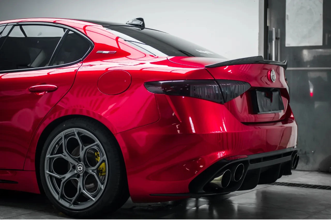 ПЭТ Line Soul Красная глянцевая металлическая пленка для автомобиля Рулон виниловой