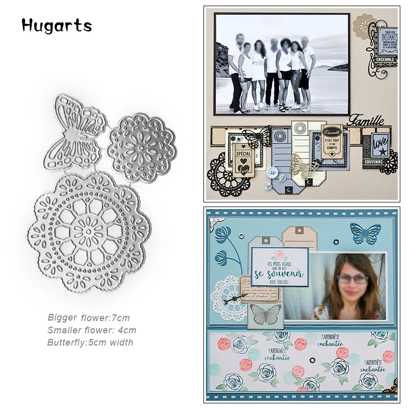 

Цветочные бабочки штампы Скрапбукинг металлические Вырубные штампы для изготовления карт фото альбом украшения тиснение ремесло штампы