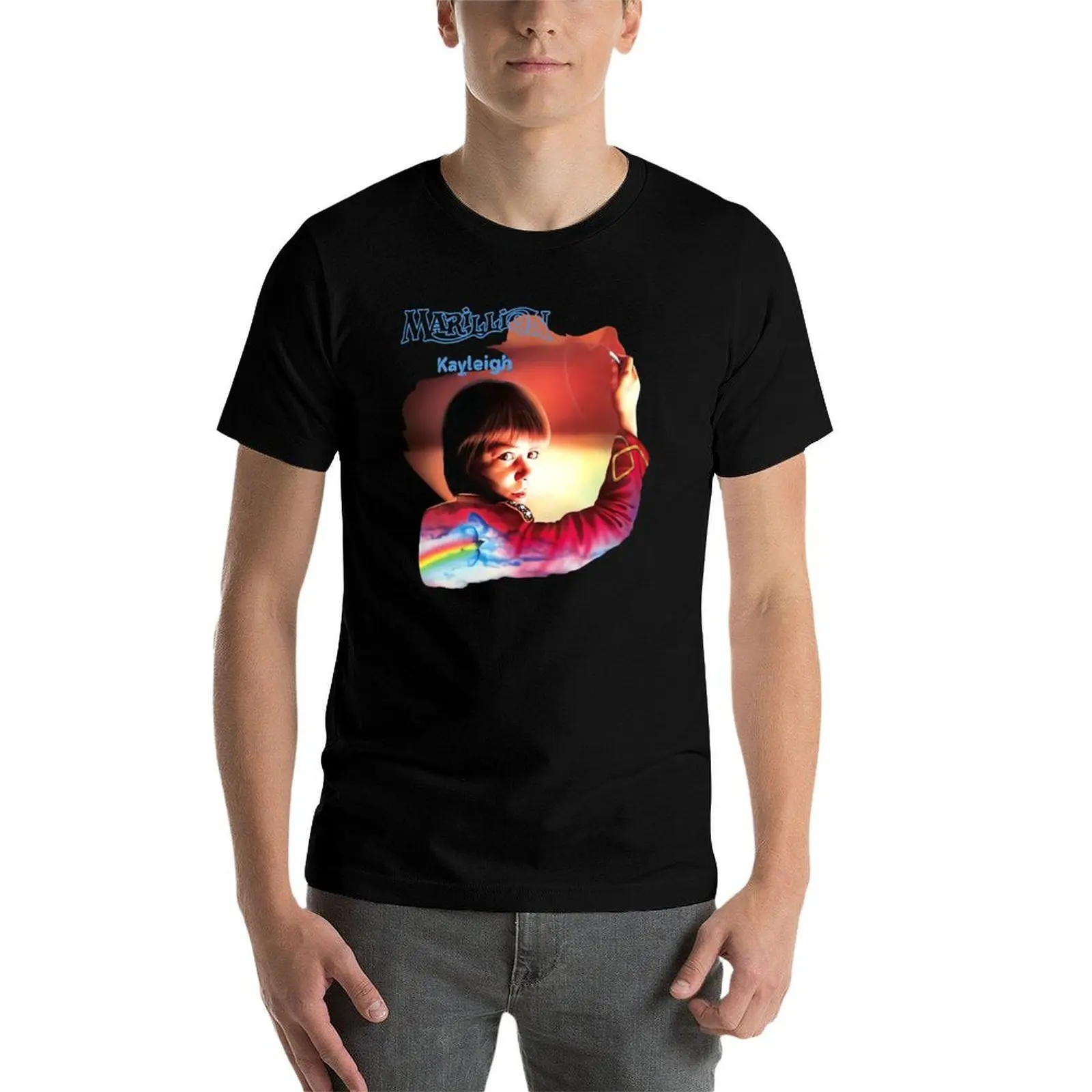 MARILLION KAYLEIGH NEW ЧЕРНАЯ футболка топы мужская рубашки с рисунком футболки больших