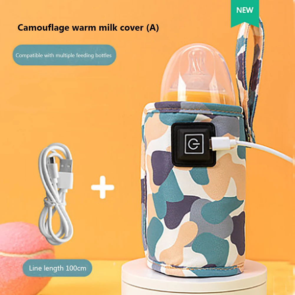 USB Baby Nursing Bottle Heater Safe Heating Milk Warmers Multipurpose Camouflage On The Go Outdoor Winter for Mom Daycare Travel