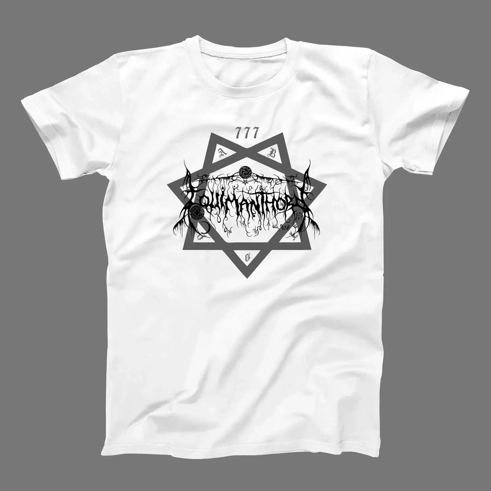 Фото Футболка EQUIMANTHORN BABALON 1 в стиле Darkthrone, винтажная, с эффектом потертости, универсальная, стильная, мягкая, повседневная, для уличной моды. №1