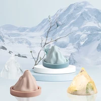 creative snow mountain ice making box for home food grade silicone pressing ice grid mould