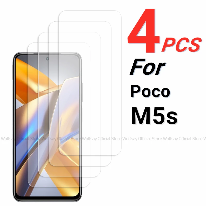 2/4 шт. Защитное стекло для Xiaomi Poco M5s