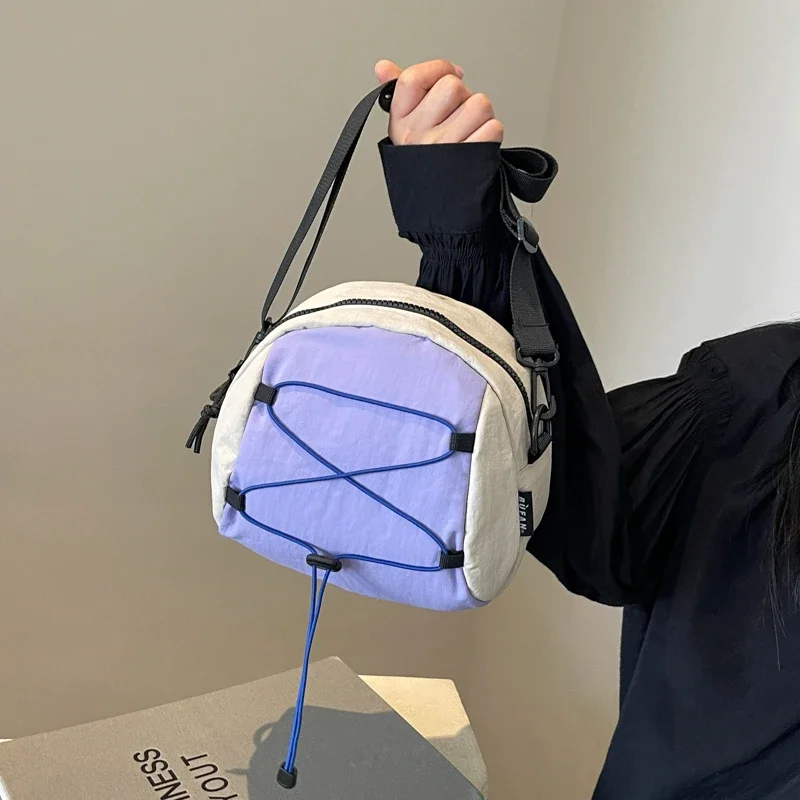 Нейлоновая Лоскутная Сумка Через Плечо В Повседневном Стиле Большая