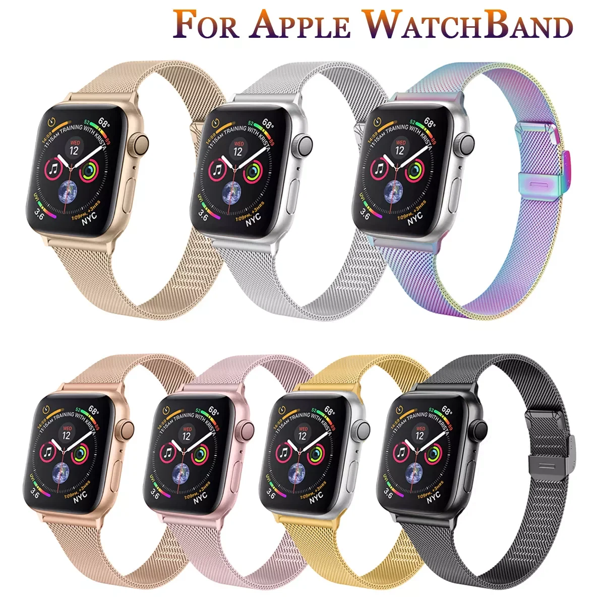 

Ремешок для часов Apple Watch Band Series 7 6 SE 5 44 мм 42 мм, браслет-петля для наручных часов 4 3 2 1 38 мм 40 мм, аксессуары