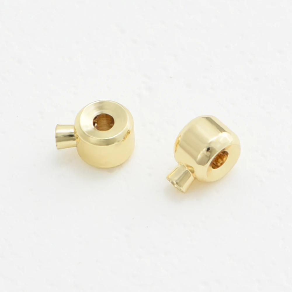 DARENLI 20 шт. позолоченные латунные бусины-разделители с застежкой DIY аксессуары для