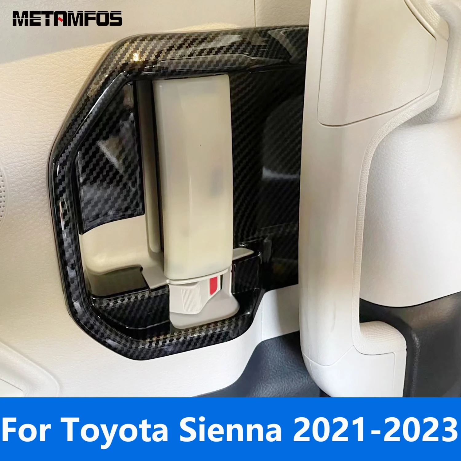

Для Toyota Sienna 2021 2022 2023 углеродное волокно дверная ручка чаша крышка отделка рамка ободок наклейка протектор Аксессуары Стайлинг автомобиля