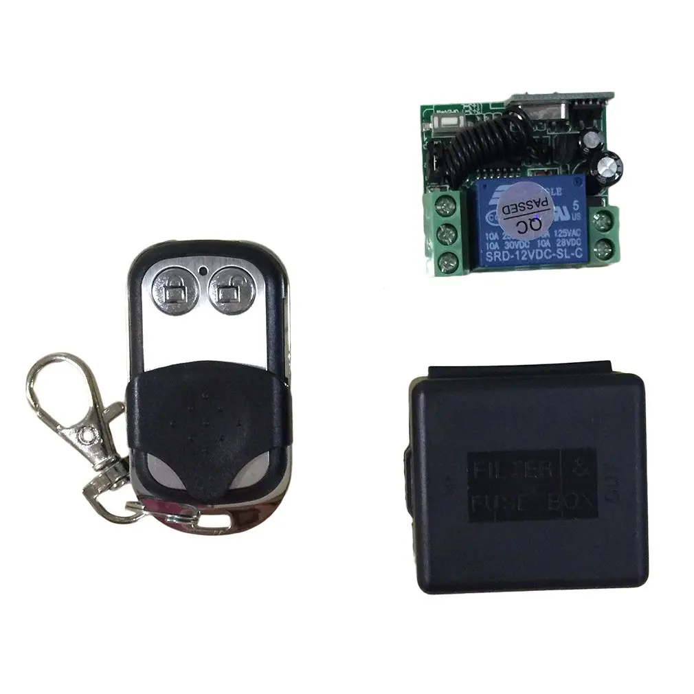 

NEW 433Mhz Universal Wireless Remote Control Switch DC12V 10A 1CH relay Receiver Module with RF Remote 433 Mhz Transmitter