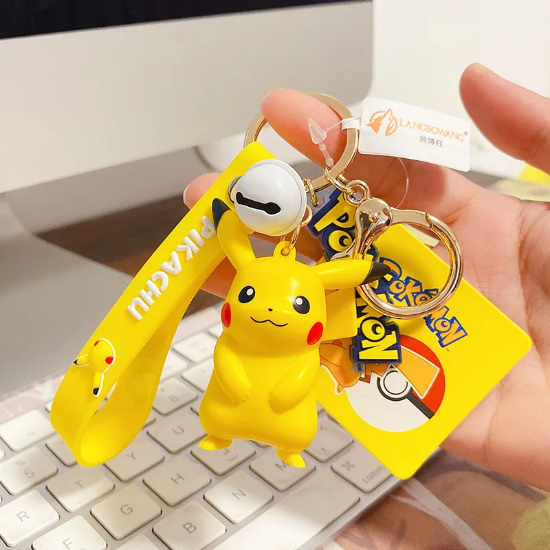 

Pokemon Pikachu Jieni Turtle Car Keychain Cute Cartoon Pokemon Schoolbag Pendant