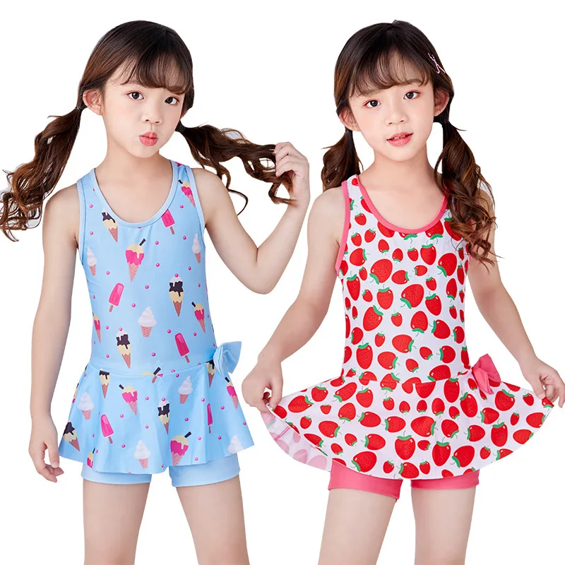 

Милый слитный купальник для девочек с цветами, купальник для детей, платье с юбкой принцессы, бикини, детский купальный костюм