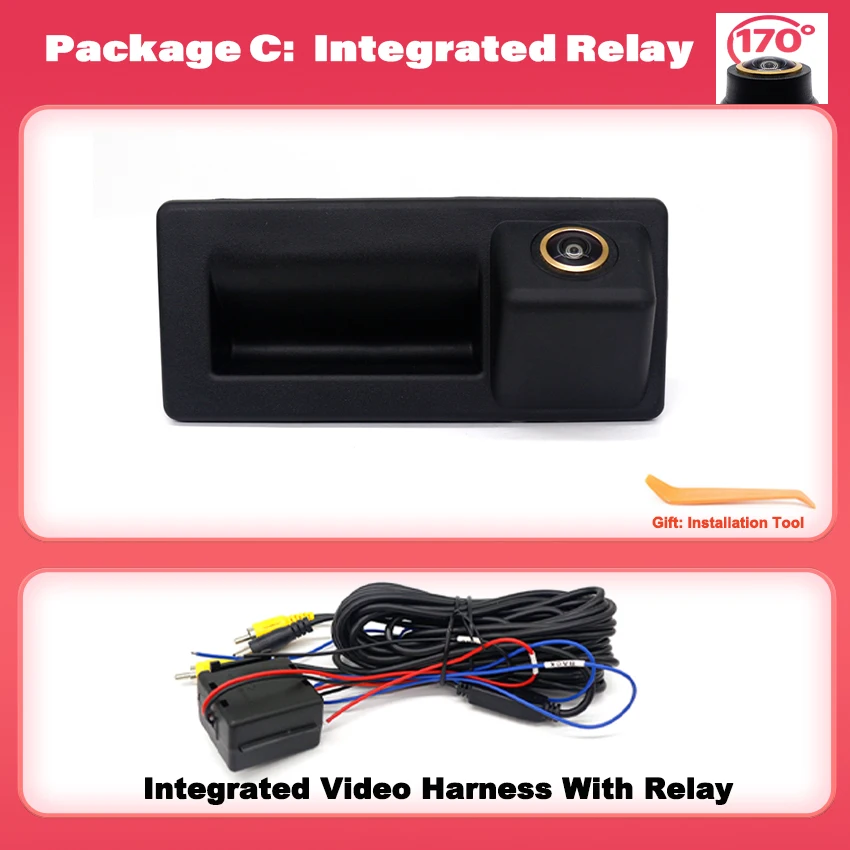 

HD 1080P камера заднего вида на ручке багажника для Volkswagen для VW Tiguan Tiguan L MK2 2016 2017 2018 2019 аксессуары для парковки автомобиля