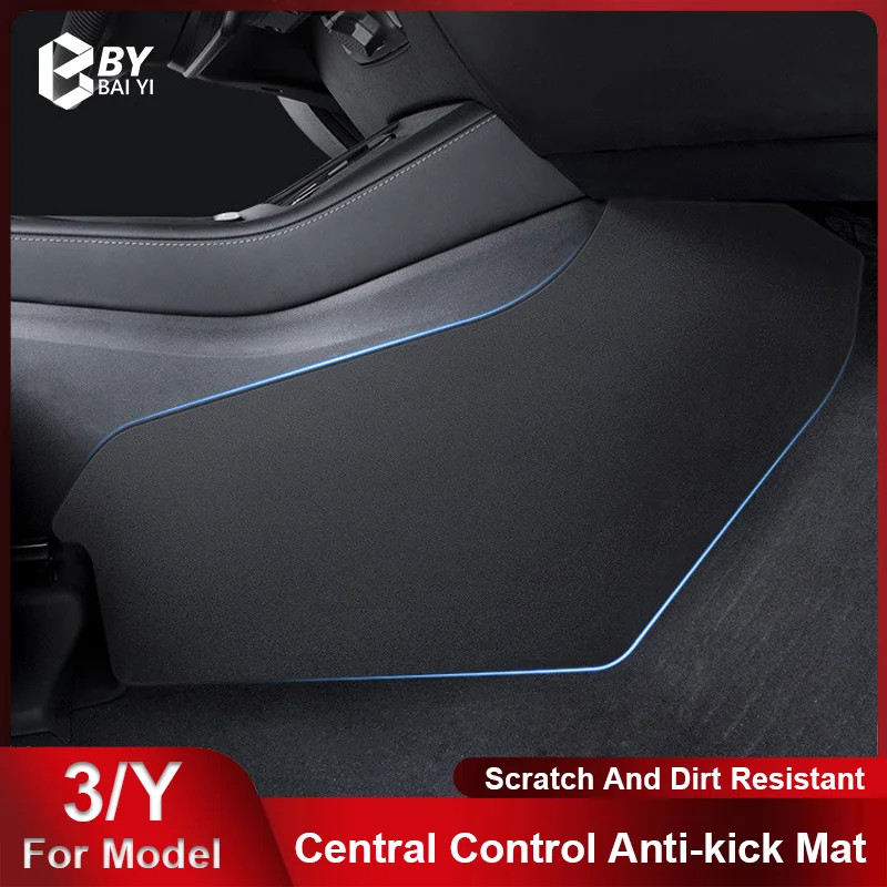 

For Tesla Model Y/3 2017-2022 Central Control Side Defense Kick Pad ABS Protector Guard Car Interior Modifications Accessories