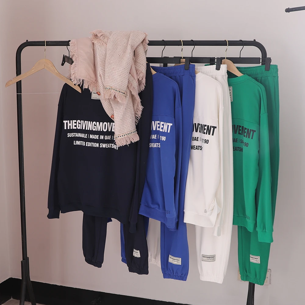 

TGM Men's Lightweight Lounge Oversized Sweatshirts Long Sleeve Crew Neck Tops+pants Unisex Clothing Outwear Loose Fit Spring