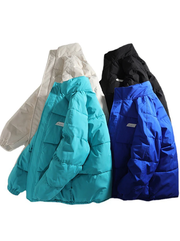 2022 Thicken Warm Medium Long Chic Parka Women Casual Sweety Solid Autumn Winter Loose Coat Jackets Outwear