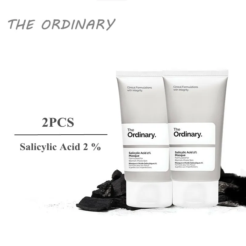 

2PCS Ordinary Salicylic Acid 2% Serum Mask Removel Acne Exfoliating Improve Pore Clogged Deep Clean Plant Carbon Skin Care