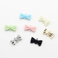 zinc alloy spray paint charms mini bow tie charms connector 10pcs lot for diy fashion jewelry making accessories