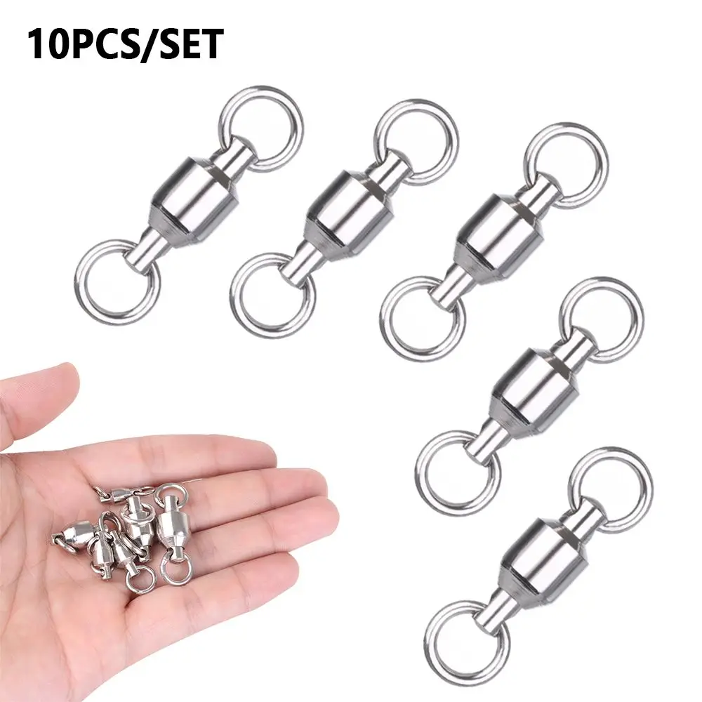 10 шт. твердое кольцо из нержавеющей стали рыболовный вертлюжный разъем