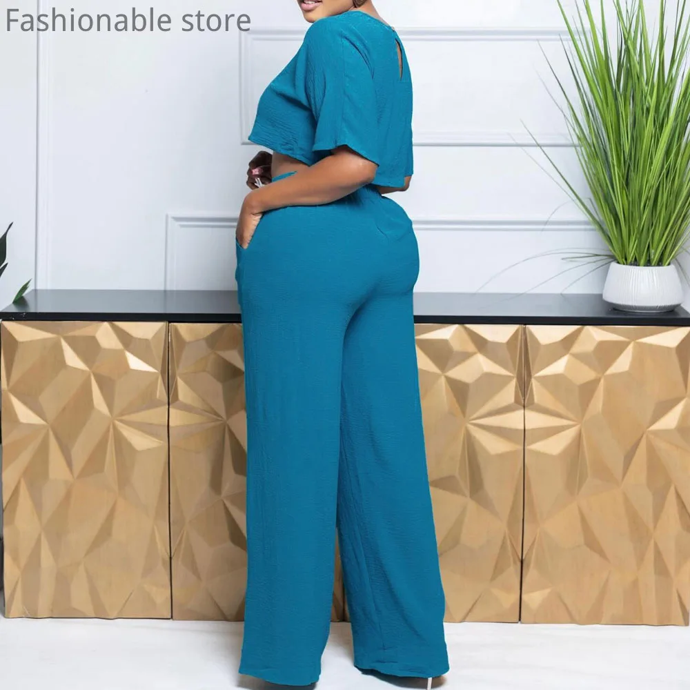 Женский Повседневный однотонный топ с круглым вырезом и рукавами летучая мышь