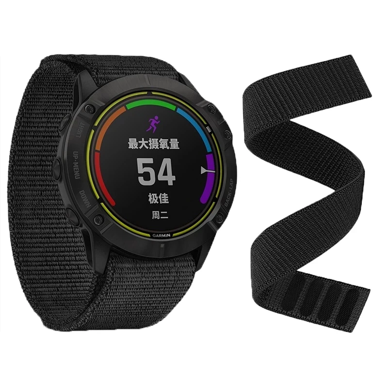 

26mm 22mm Knit Nylon Strap for Garmin Fenix 7X 7 Enduro 2 Tactix 7 Pro/ Epix 2 Fenix 6 6X 5 5X 3 3HR Descent MK1/ 935 945 Strap