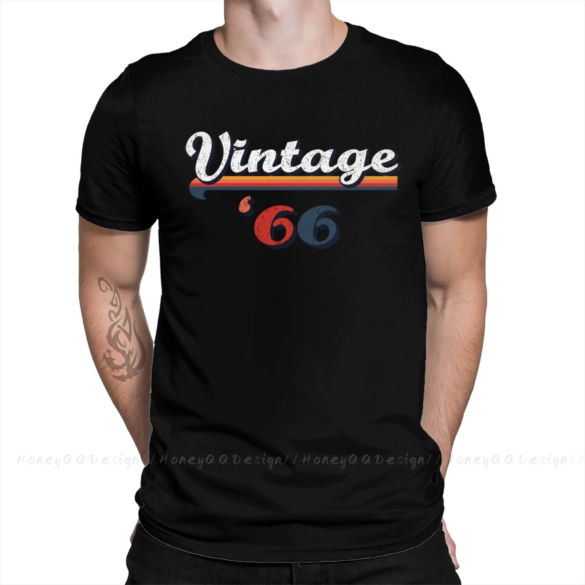 

Men TShirt Vintage Made In 1966 Pure Cotton O neck Tees Harajuku Adult Shirt Oversize