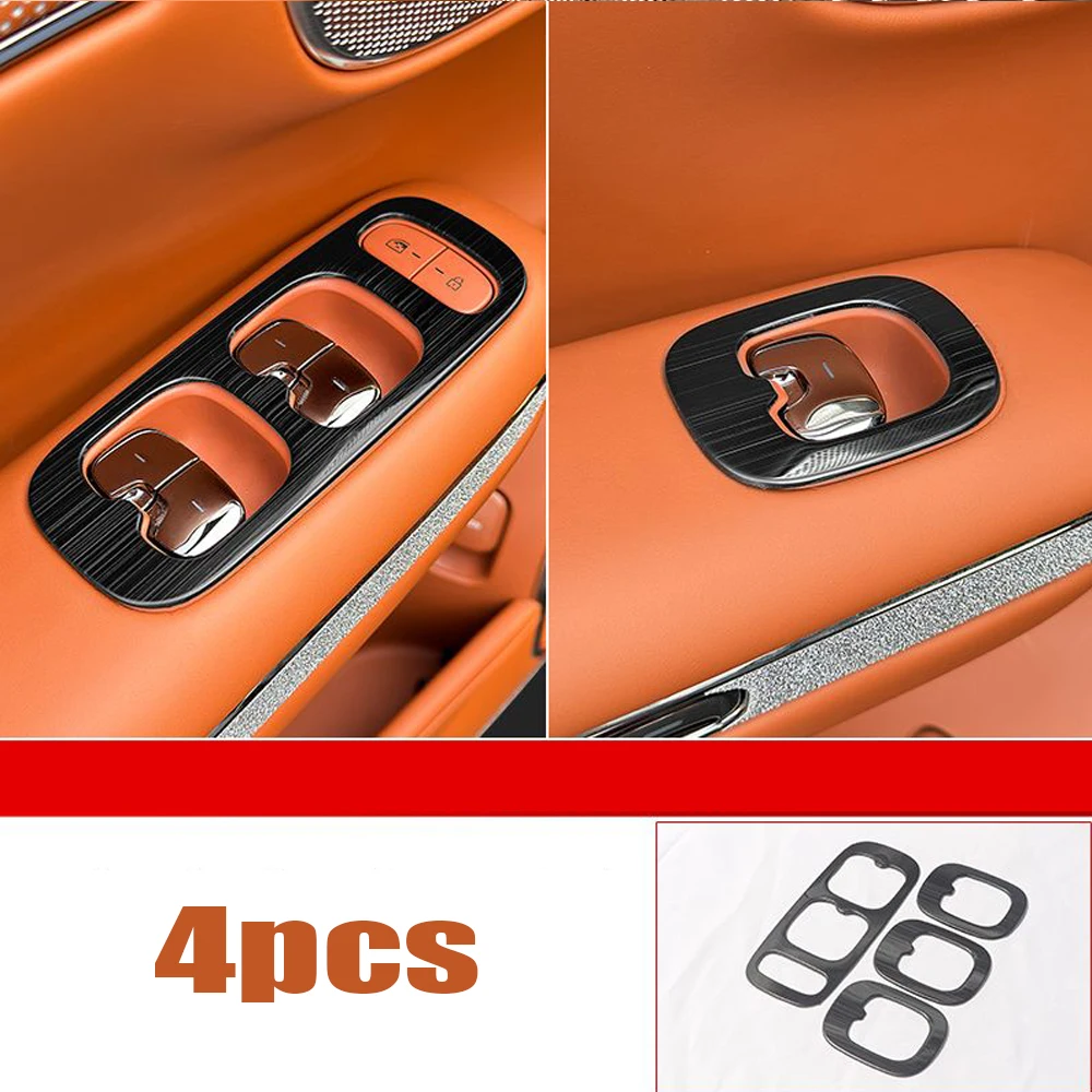 

Для GAC Trumpchi S7 2025 2026, аксессуары, подлокотник на дверь автомобиля, оконная отделка, переключатель подъема из нержавеющей стали, рамка, противопыльная наклейка