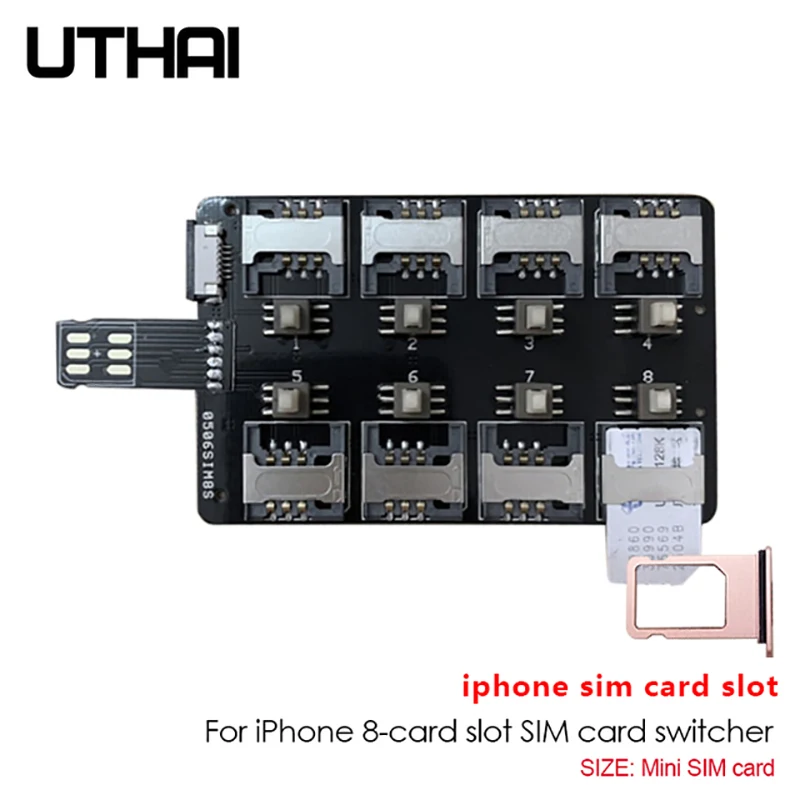 Устройство для чтения SIM-карт с 12 слотами iPhone 5/6/7/8/X/XS |