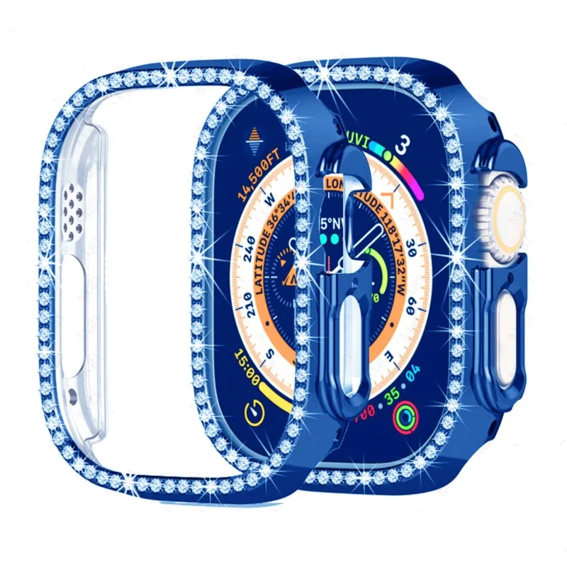 

Чехол для Apple watch Ultra 49 мм 44 мм 40 мм 42 мм/38 мм, полное алмазное защитное покрытие для бампера iWatch series 7 8 3 4 5 6 SE 45 мм 41 мм