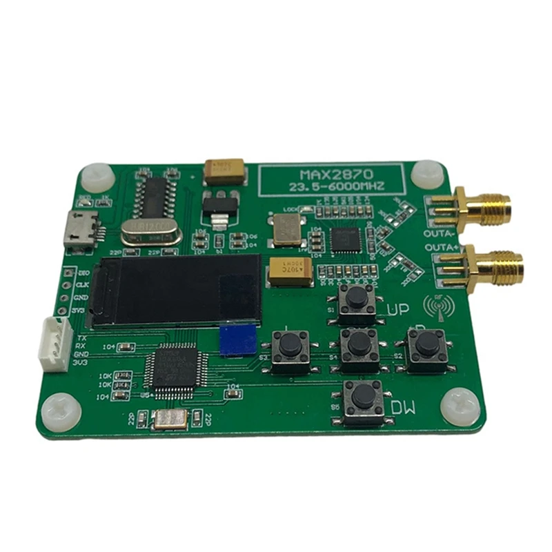 

RF Power Amplifie 23.5-6000Mhz RF Signal Source Max2870 0.96 Inch Color Oled Serial Port Control Digital Rf Module