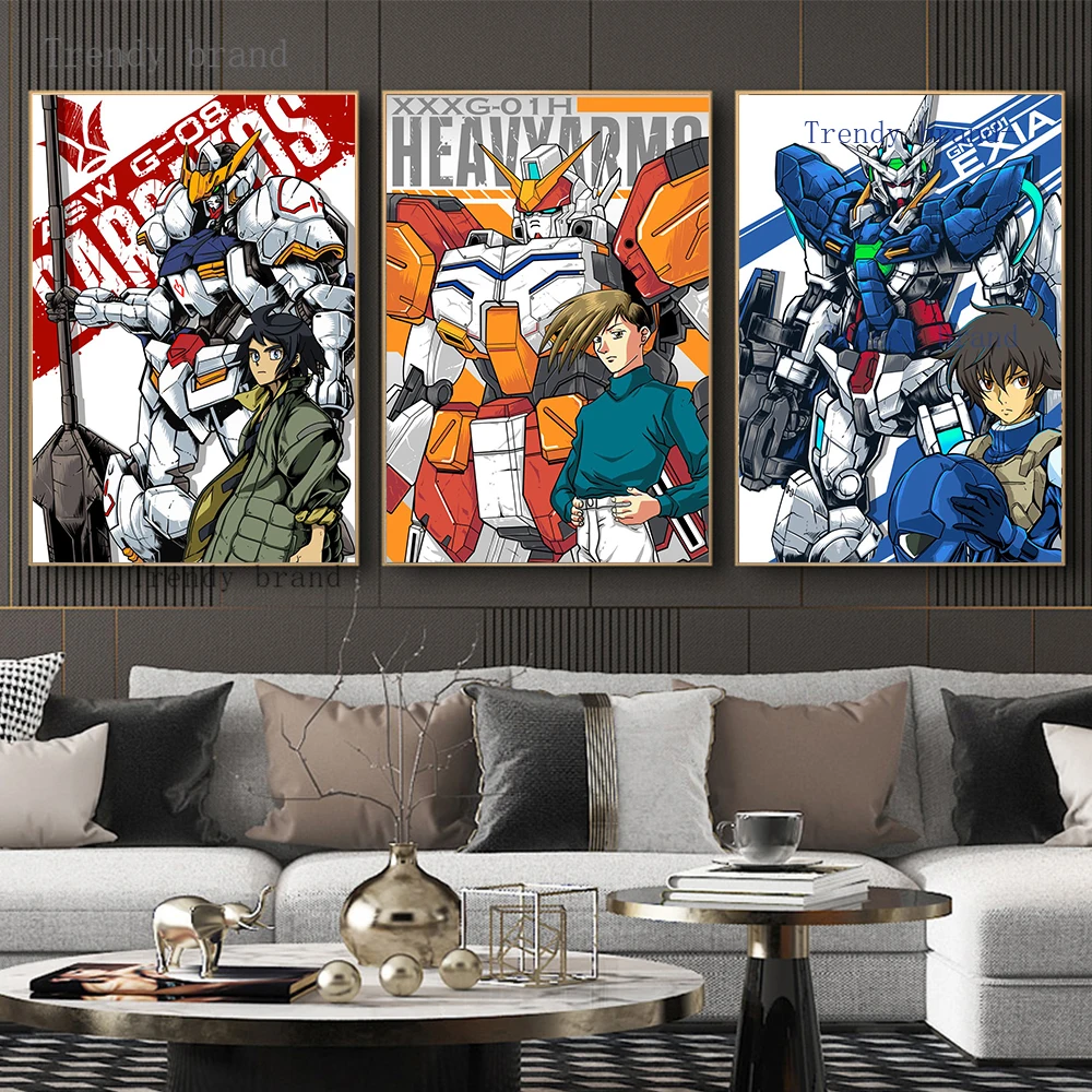 

Cartoon Modular Mecha Anime Canvas Painting Art Nordic Posters and Prints Wall Pictures for Living Room Decoration Frameless