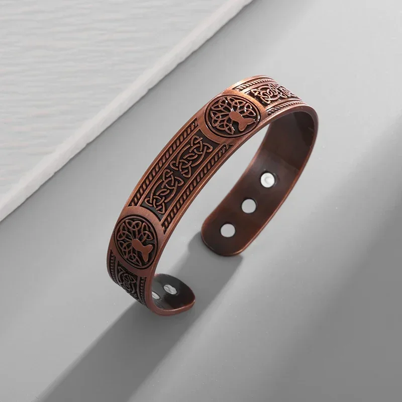 Ретро скандинавский цикл жизни дерево кельтский узел открытый браслет