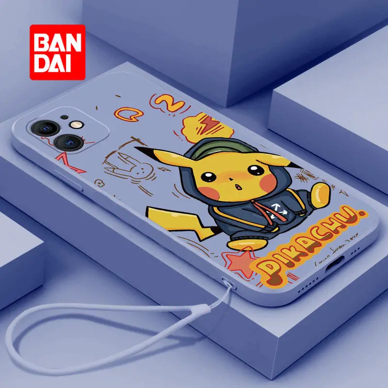 

Мультяшный чехол Bandai для телефона iPhone 13Pro 12 12Pro 11 Pro X XS Max XR 7 8 Plus, задняя крышка, милые мягкие силиконовые чехлы