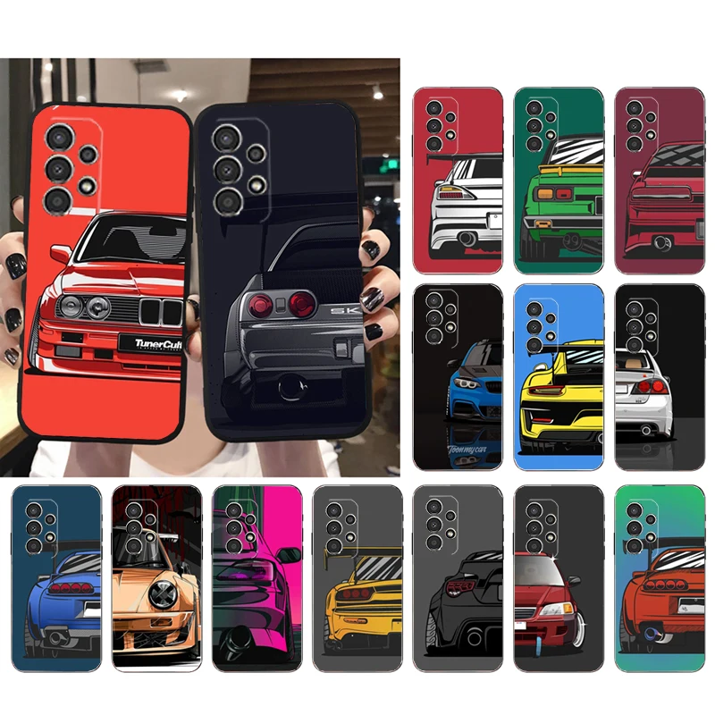 

Japan JDM Sport Car Phone Case for Samsung Galaxy A73 A13 A22 A32 A71 A33 A52 A53 A72 A73 A51 A31 A23 A34 A54 A52 A53S