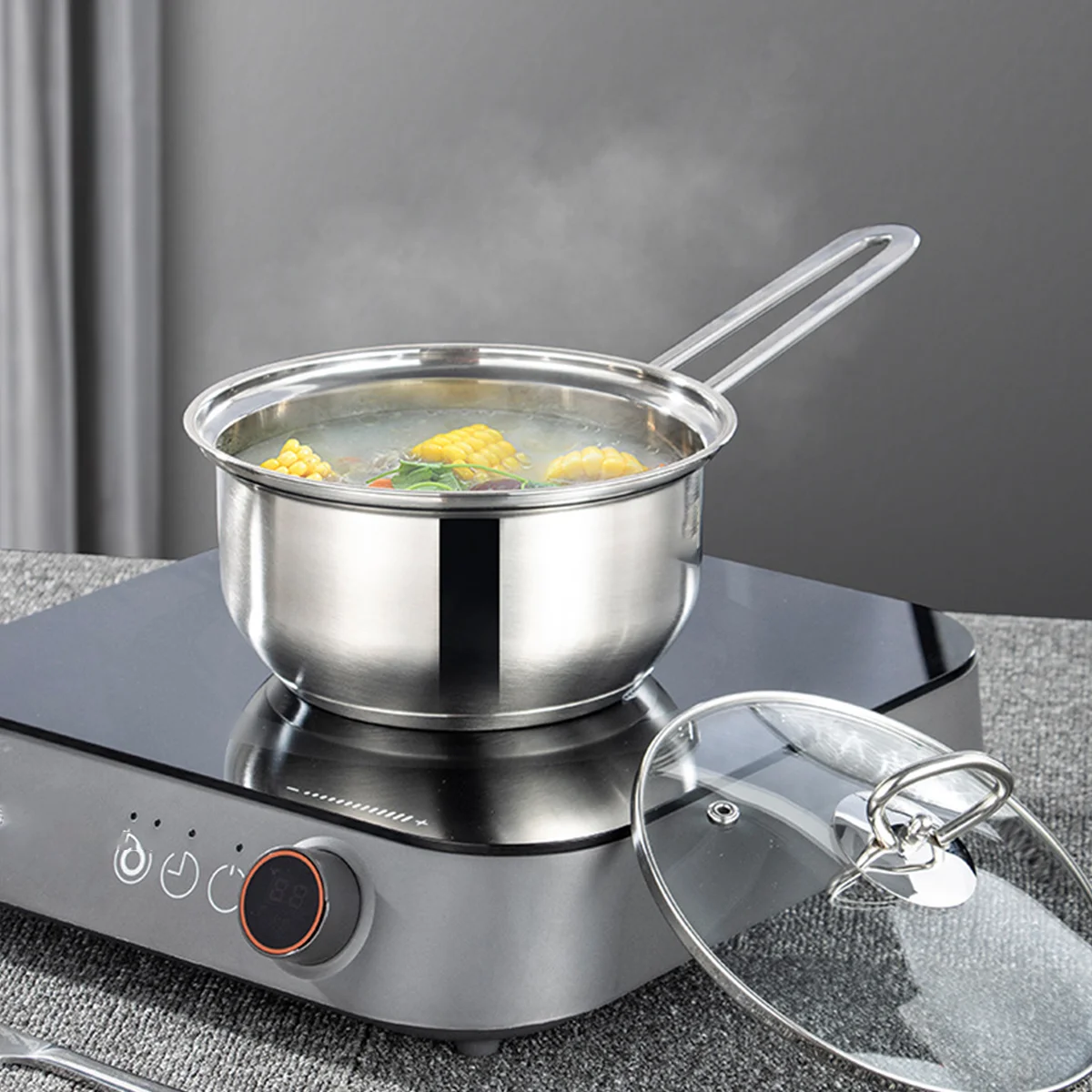 

Stainless Saucepan Heating Pot Noodle Cooker Porridge Cooker Kitchenware