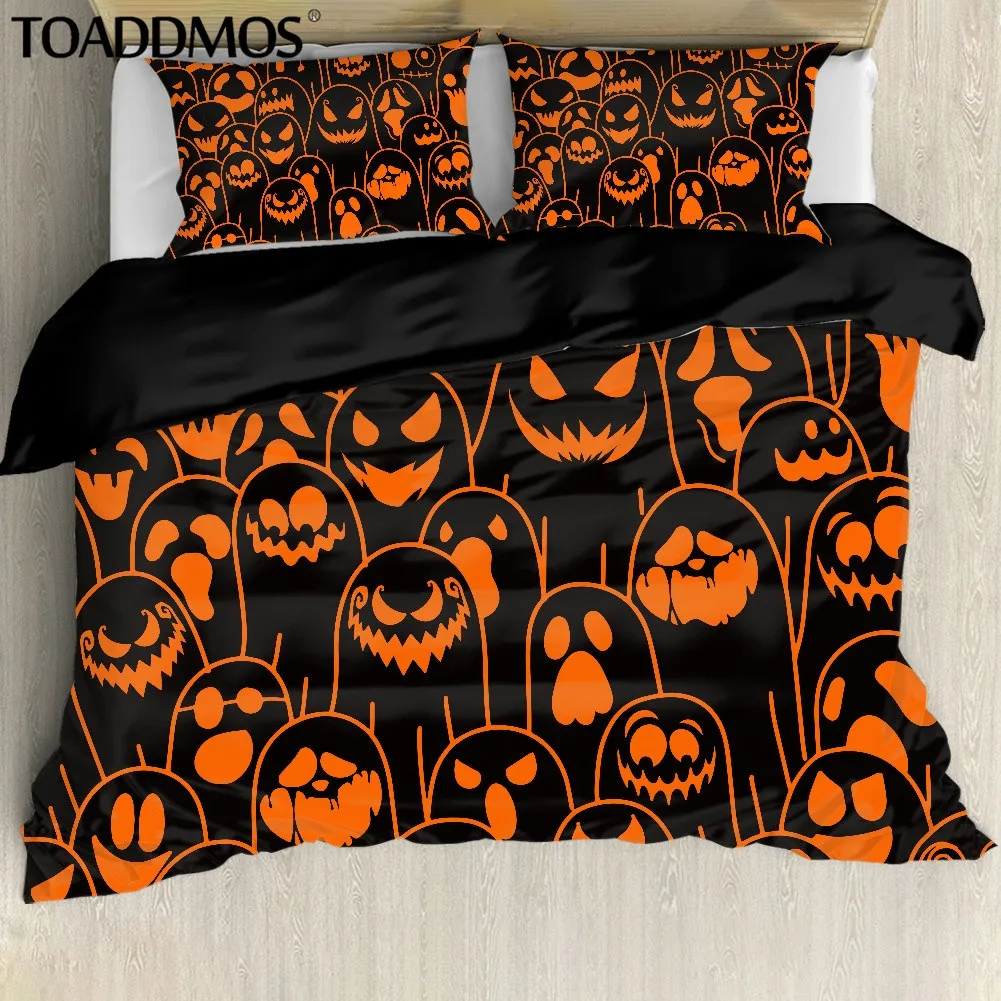 

Комплект постельного белья TOADDMOS для Хэллоуина, украшение, пододеяльник, привидение, рисунок, полный комплект, взрослые, домашний текстиль, домашний декор