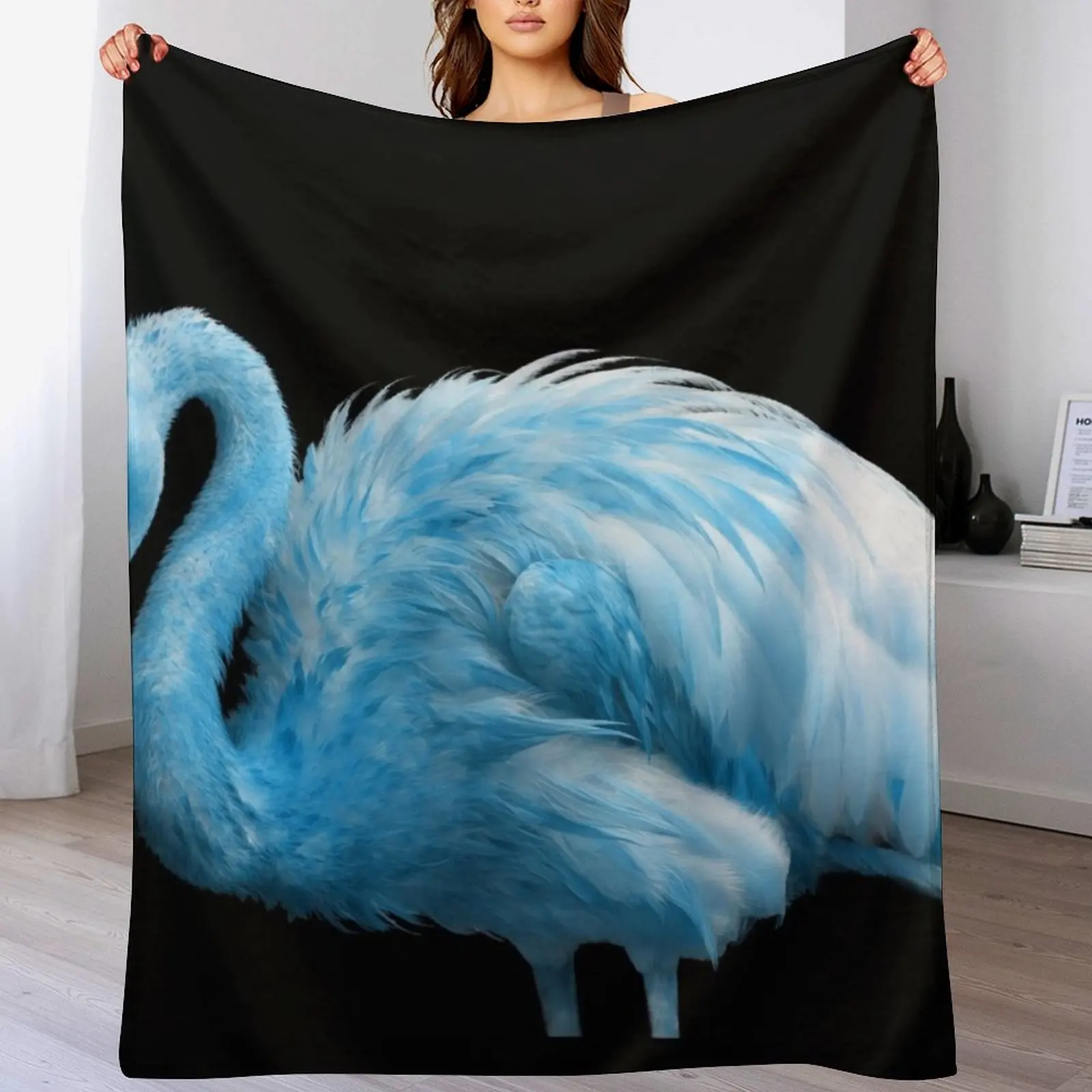 Пушистое одеяло с фламинго для малыша Fujian