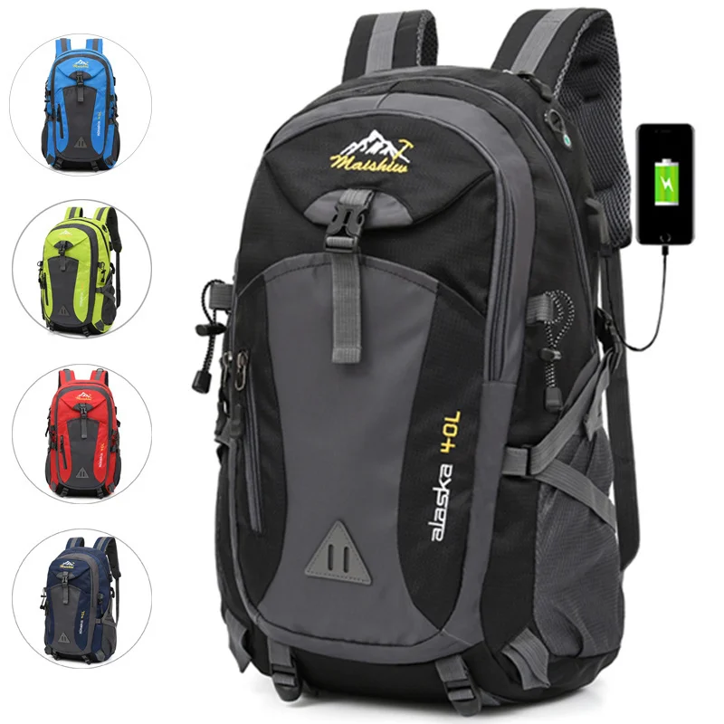 

40L unisex waterproof men backpack travel pack Hiking sports bag pack Outdoor Climbing Mountaineering Camping backpack for male