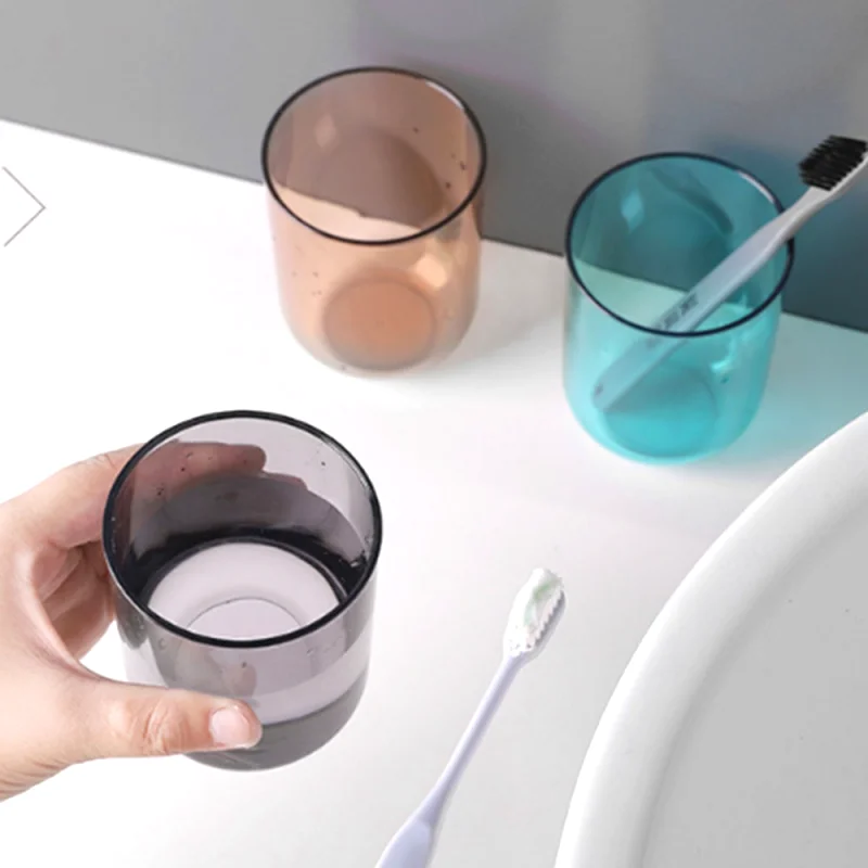 Household Toothbrush Cups Tansparent Bathroom Cup Durable Mouthwash Mug Brushing Hildren's Cute Plastic |