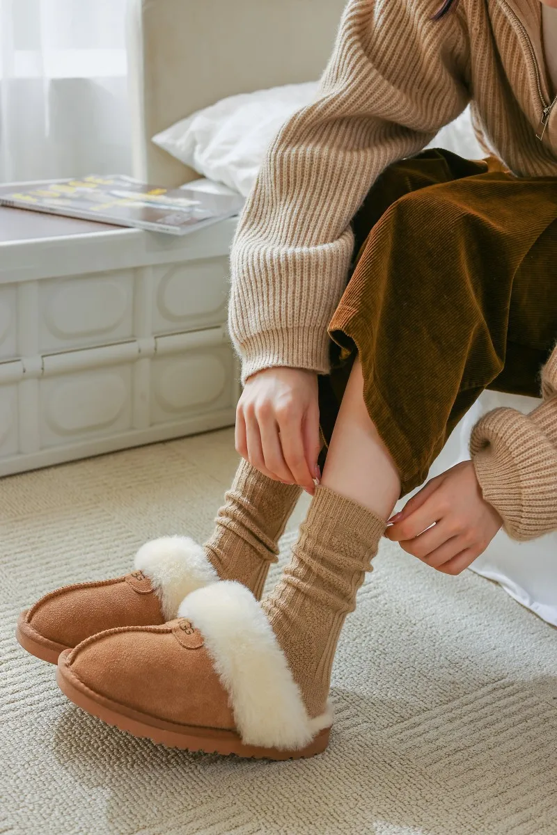 Simple Solid Color Wool Socks Set 5 Pairs for Women Casual Breathable Warm Black White Off White Diamond Girls Socks Female Gift