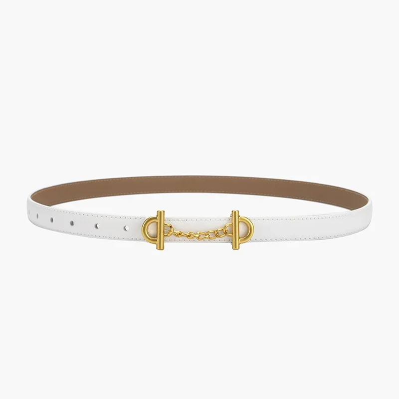 Женский маленький ремень из высококачественной натуральной кожи Многоцветный