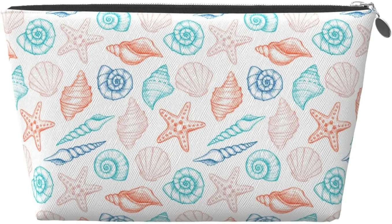 Красочные ракушки1 косметичка женский дорожный размер туалетные принадлежности