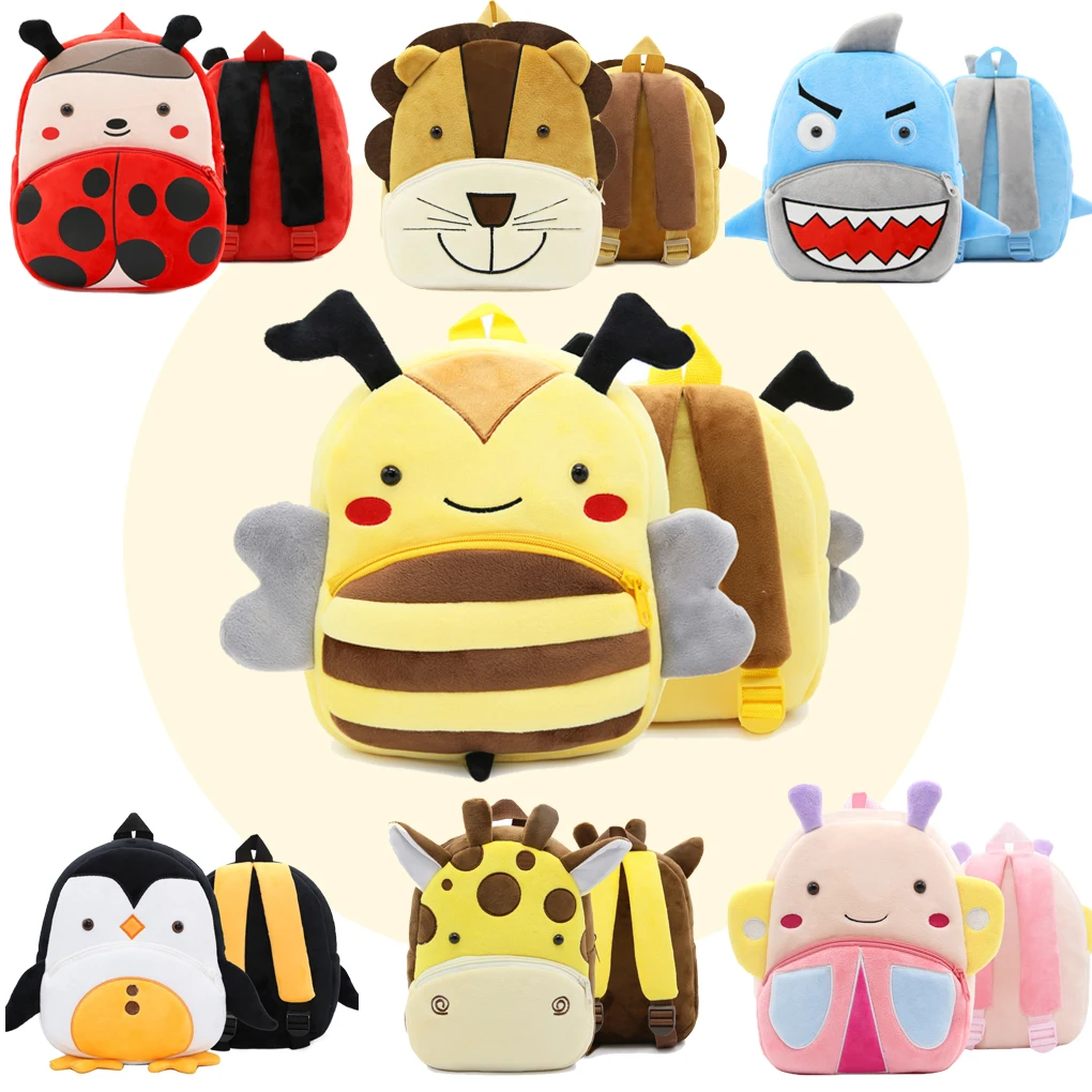 

Милый плюшевый Детский рюкзак с 3D мультяшными животными, школьные ранцы для детей, маленький рюкзак для девочек и мальчиков, милый школьный ...