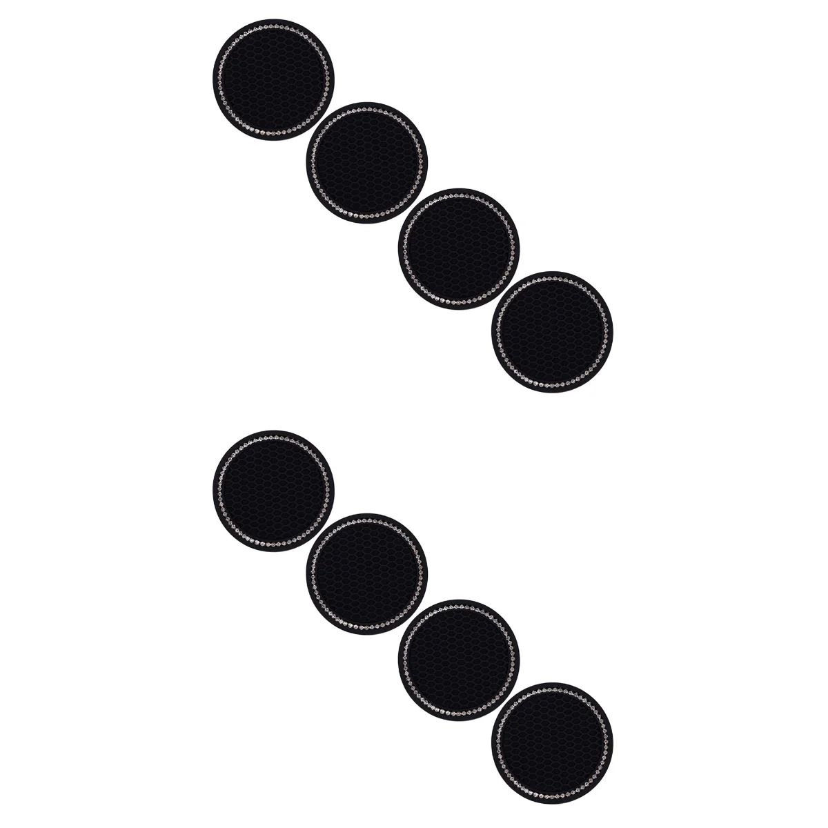 

8 Pcs Coaster Accessories Girls Cup Holder Insert Car Coasters Holders Non- Mat Silica Gel Interior Miss Women Bling