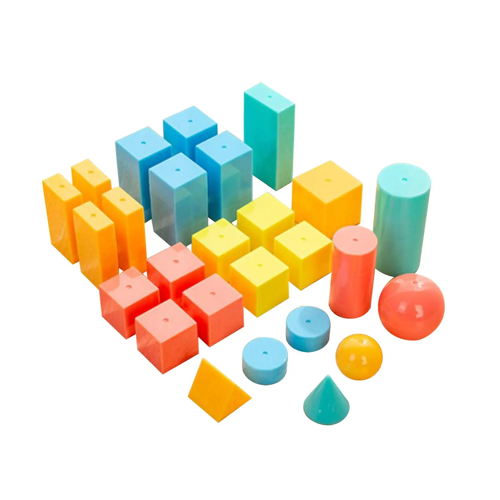 

26x 3D геометрические фигуры, игрушки Монтессори, математические манипуляторы, Набор геометрических фигур для детей