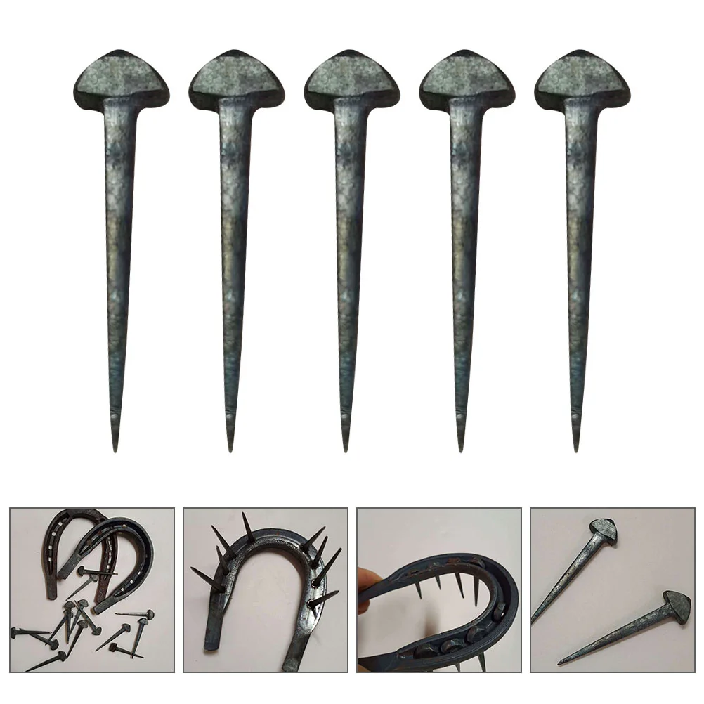

Horseshoe Horse Nail Tool Nails Equipment Hoofprofessional Pads Rear Brake Sturdy Replaceable Compact Portable Accessory Iron