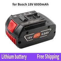 2022 new for bosch 18v 6 0ah rechargeable li ion battery 18v power tool backup portable replacement bat609 indicator light